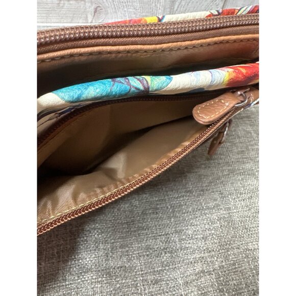 Multi Sac Floral Crossbody Bag With Adjustable Strap & Zippered Pockets Boho - Picture 3 of 11